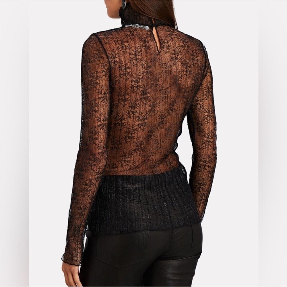 Jonathan  Simkhai Hali Black Lace Turtleneck Top, XS - Picture 3 of 11